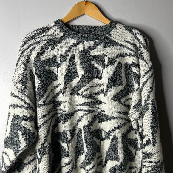 Vintage Barnaby Abstract Grandpa Sweater Men's Large Crewneck Wearable Art - Picture 5 of 5
